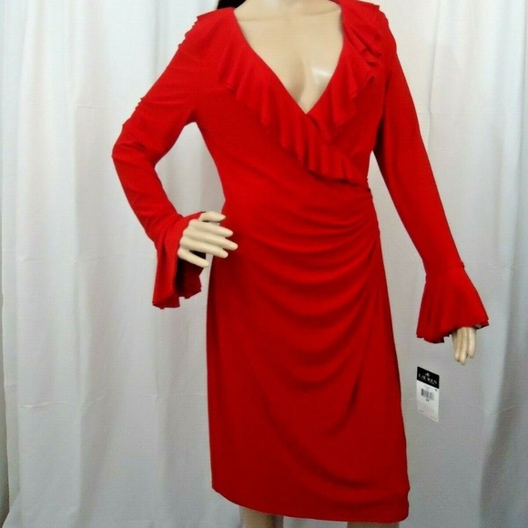 Lauren by Ralph Lauren Women's Ruffle-Trim Sheath - Picture 1 of 7